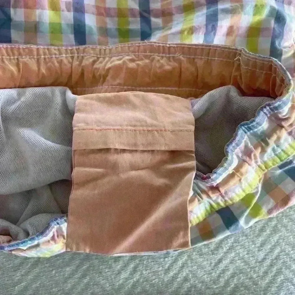 Brooks Brothers Country Club Men’s Size L Pastel Plaid Swim Bathing Trunks Suit - Picture 6 of 8